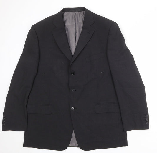 Marks and Spencer Mens Grey Polyester Jacket Suit Jacket Size 44 Regular