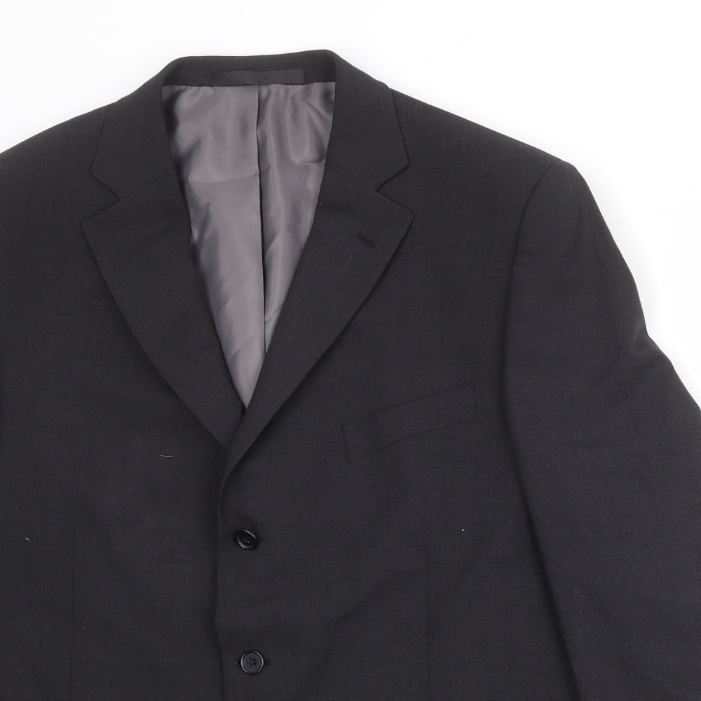 Marks and Spencer Mens Grey Polyester Jacket Suit Jacket Size 44 Regular