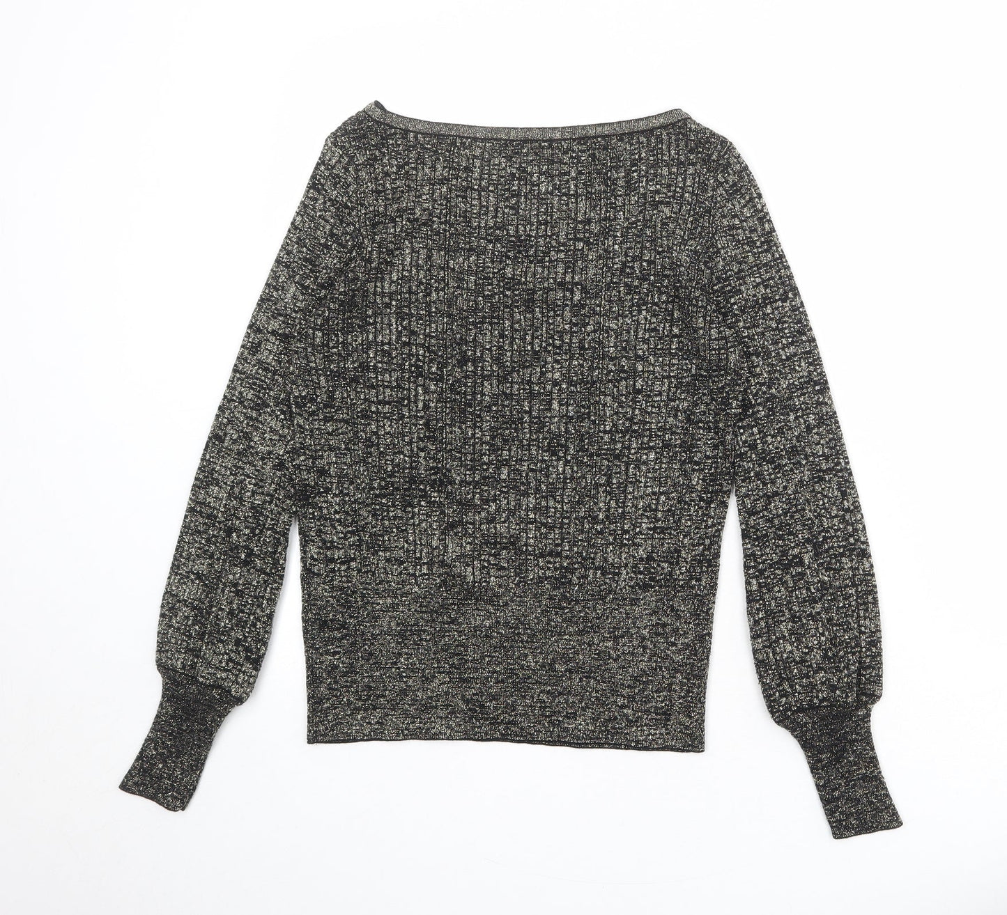 Marks and Spencer Womens Black Round Neck Viscose Pullover Jumper Size S