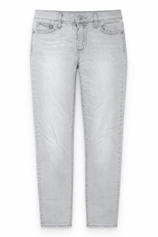 Gap Womens Grey Cotton Skinny Jeans Size 26 Regular Zip