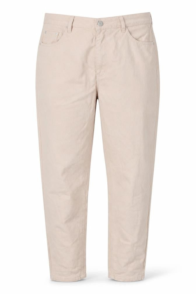 Missguided Womens Beige Cotton Mom Jeans Size 12 Regular Zip