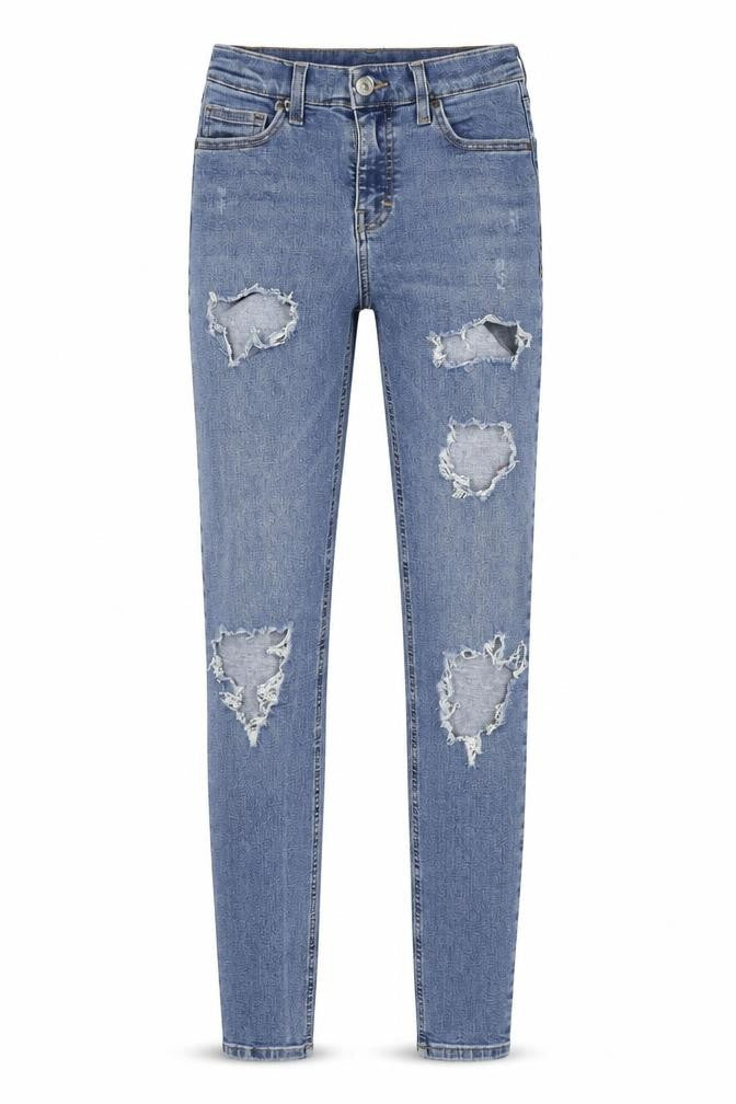 Topshop Womens Blue Cotton Skinny Jeans Size 25 in L34 in Regular Zip
