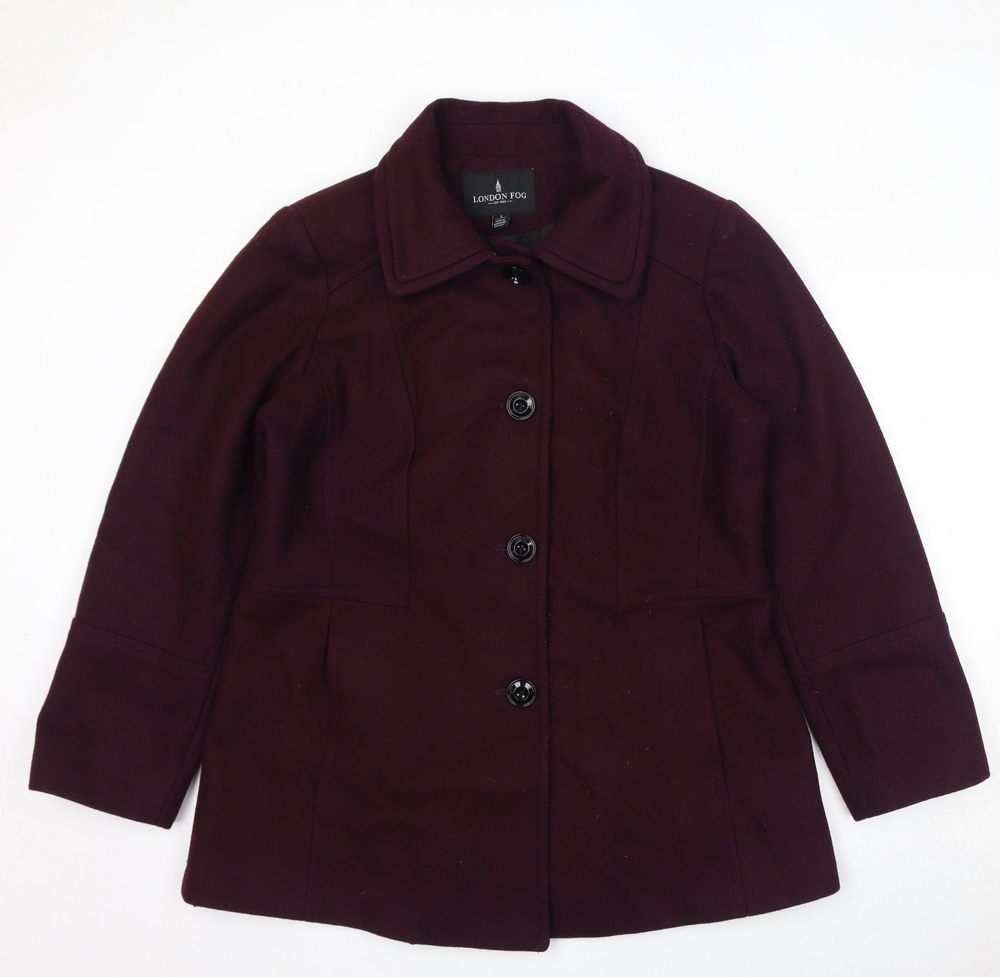 London Fog Womens Red Jacket Size L Button