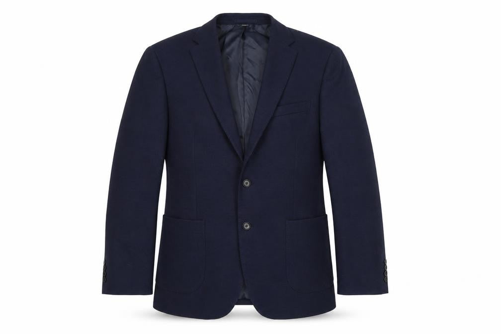 Marks & Spencer Mens Blue Polyamide Jacket Suit Jacket Size 42 Regular