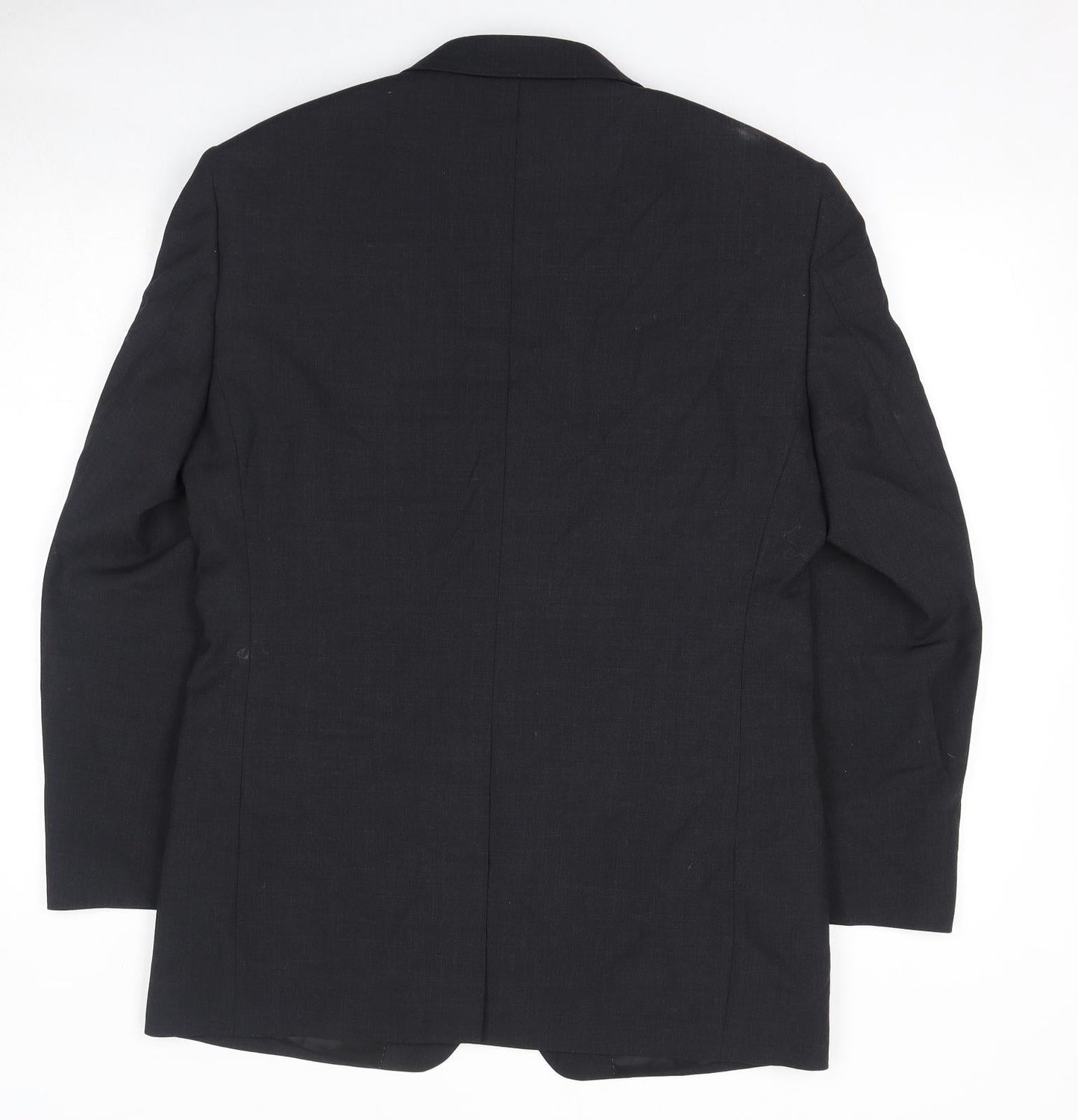 Charlton Gray Mens Black Polyester Jacket Suit Jacket Size 38 Regular