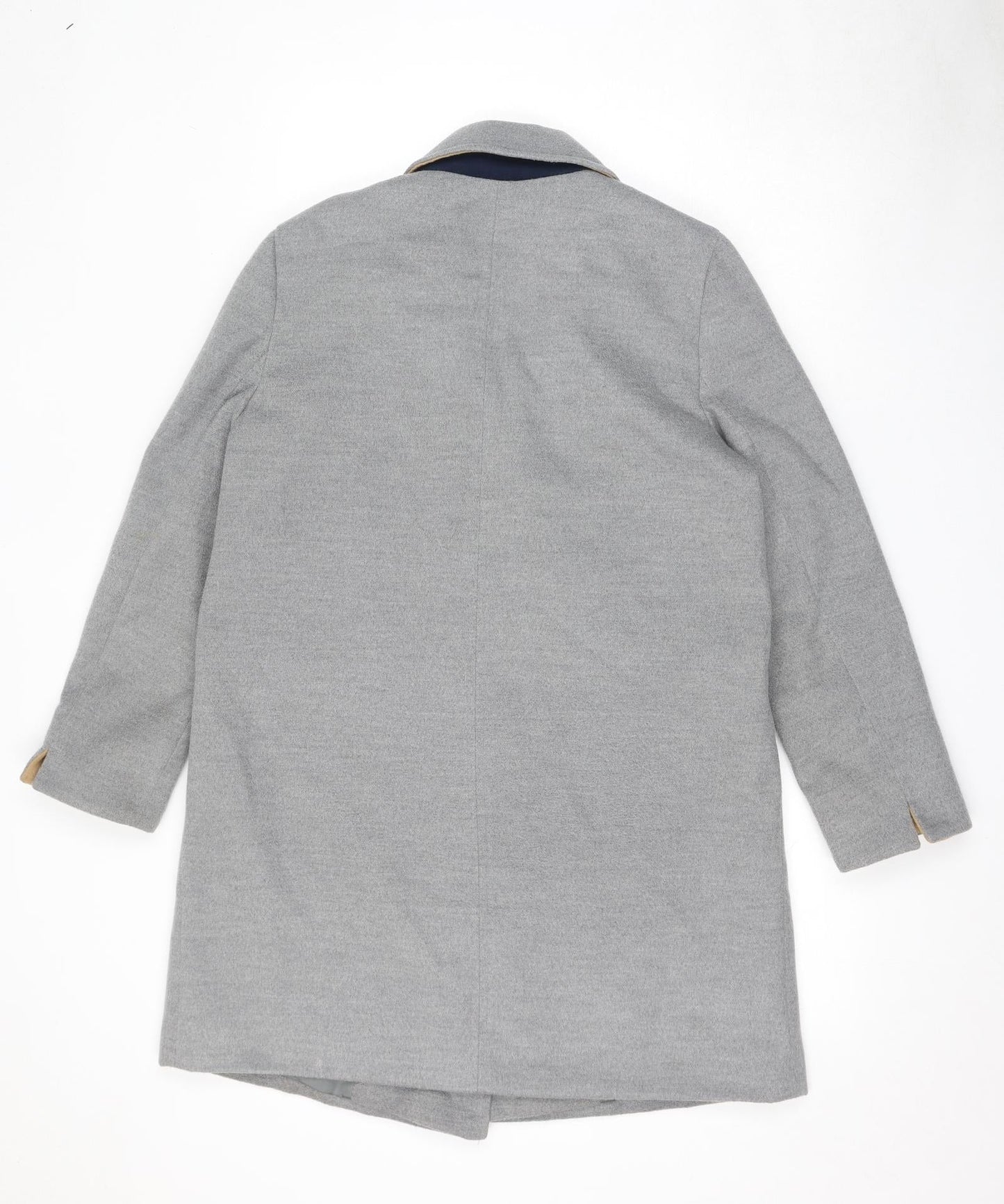 Topshop Womens Grey Overcoat Coat Size 12 Snap