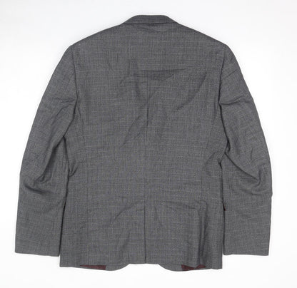 Next Mens Grey Polyester Jacket Suit Jacket Size 40 Regular