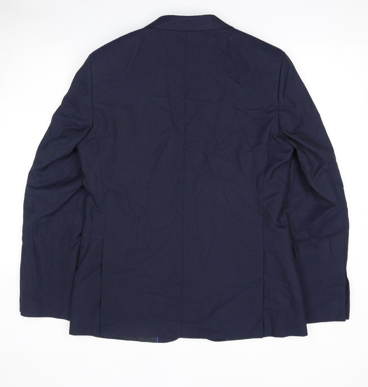 Marks and Spencer Mens Blue Polyester Jacket Suit Jacket Size 40 Regular