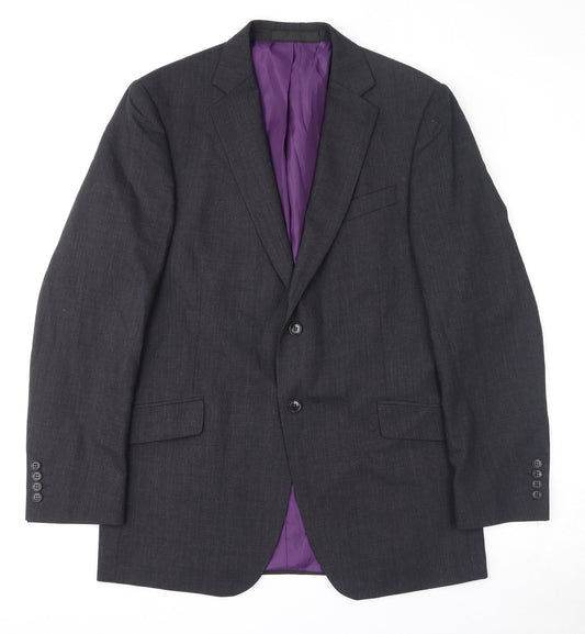 Marks and Spencer Mens Grey Wool Jacket Suit Jacket Size 40 Regular