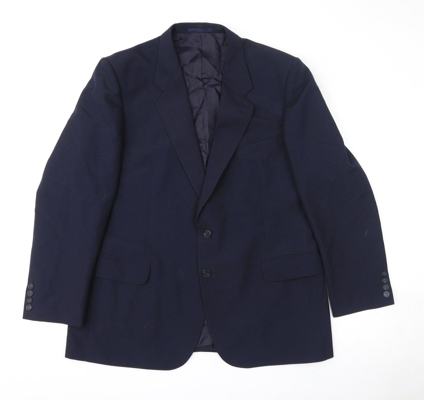 St Michael Mens Blue Polyester Jacket Suit Jacket Size 44 Regular