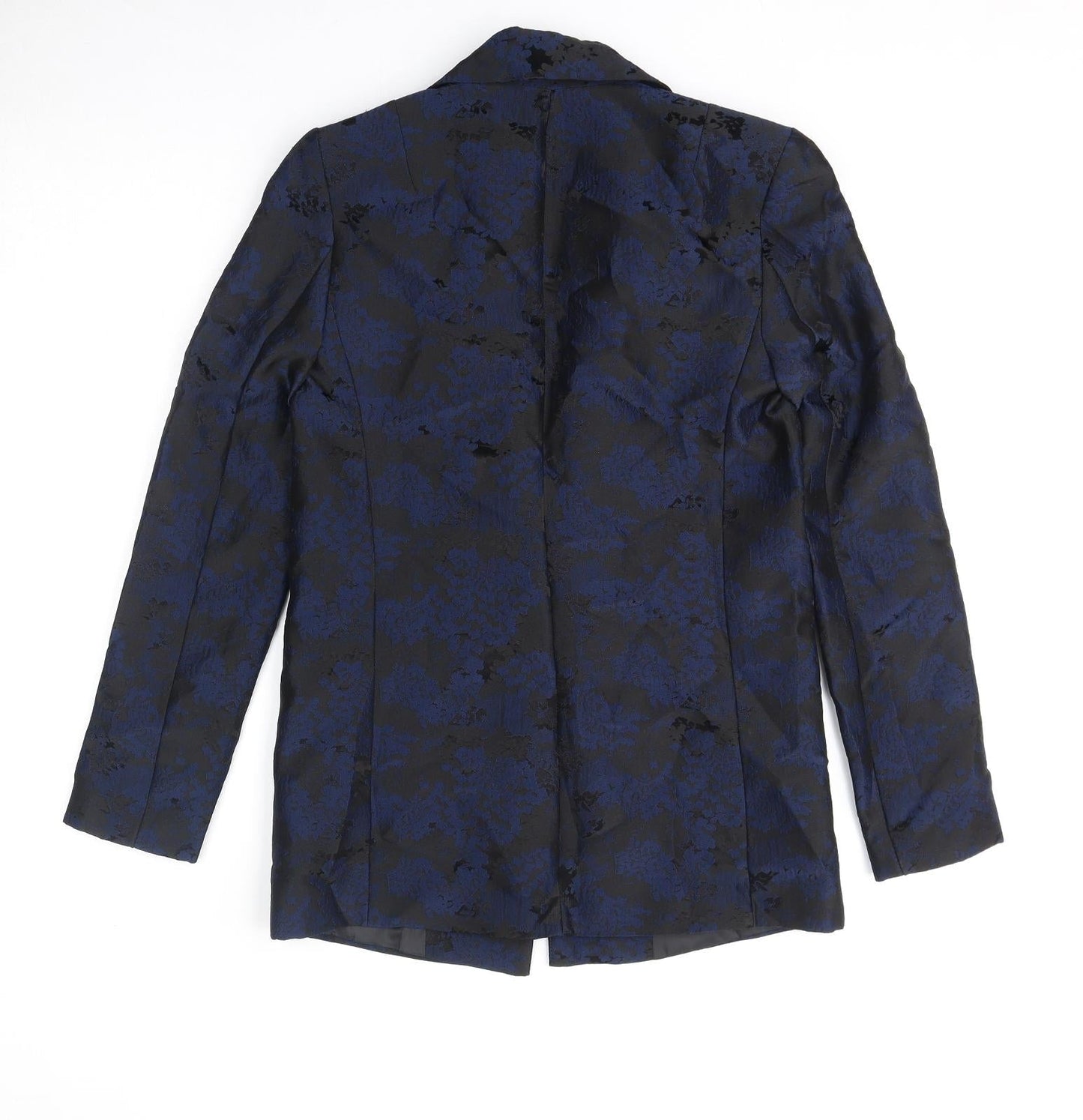 Marks and Spencer Womens Blue Geometric Jacket Blazer Size 6 - Limited Edition