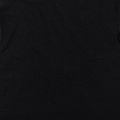 Marks & Spencer Womens Black Polyamide Basic Blouse Size 24 V-Neck