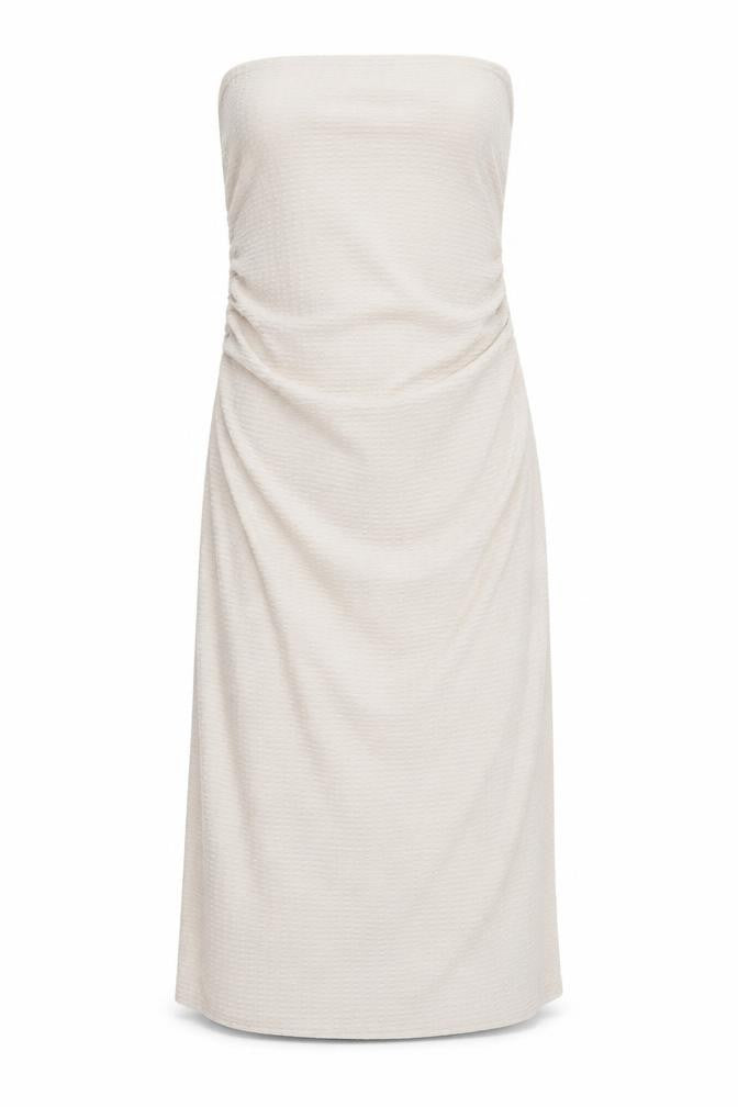 PRETTYLITTLETHING Womens Beige Polyester A-Line Size 8 Off the Shoulder Pullover