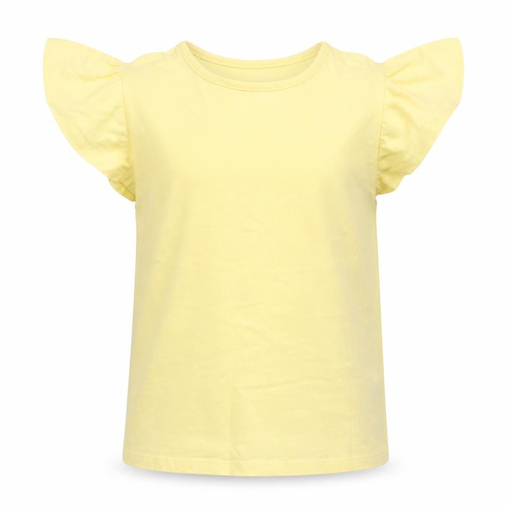 John Lewis Girls Yellow 100% Cotton Basic Tank Size 11 Years Round Neck Pullover