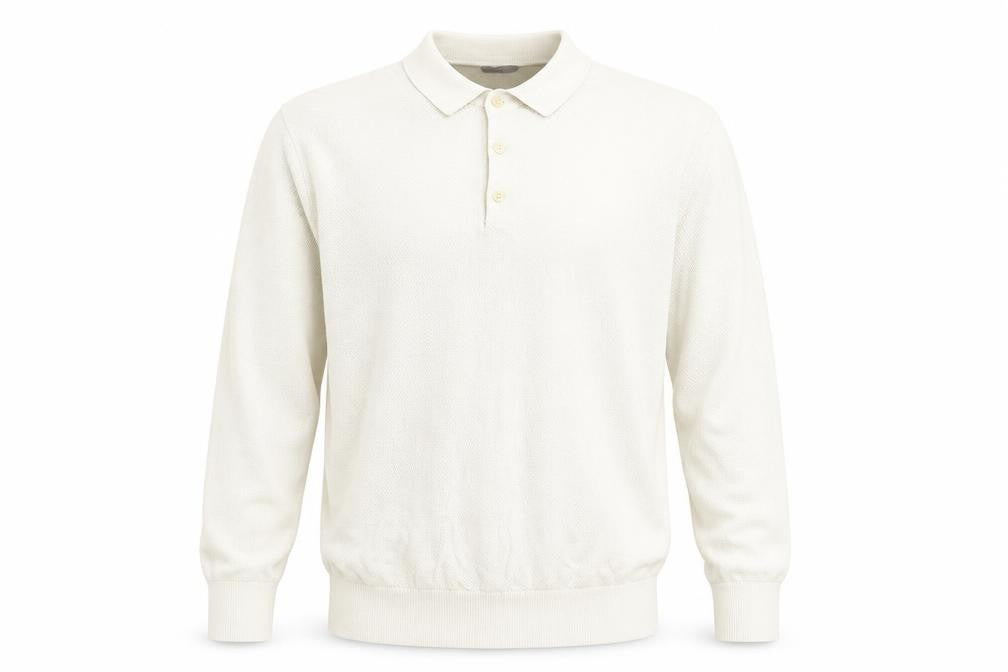 H&M Mens Beige Collared Cotton Pullover Jumper Size S Long Sleeve