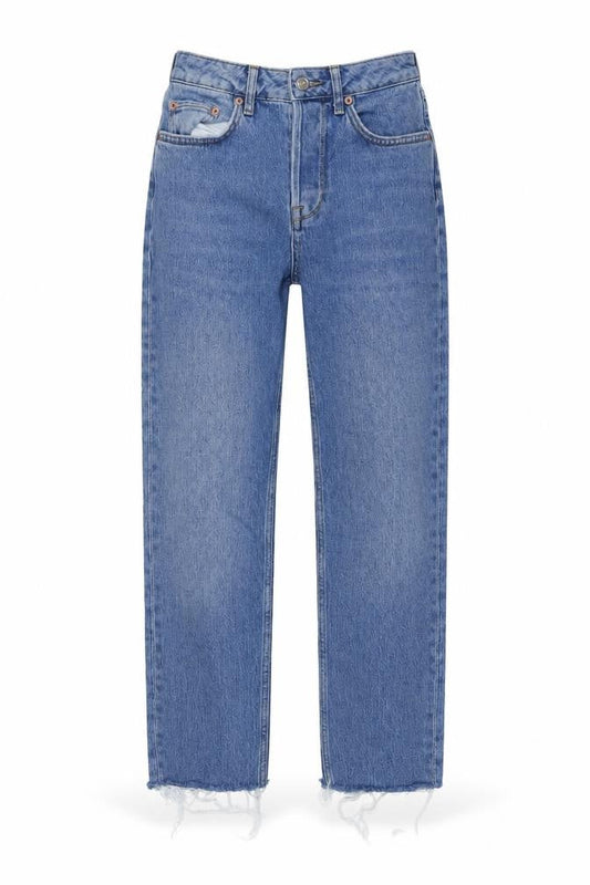 BDG Womens Blue Cotton Straight Jeans Size 27 in L25 in Regular Button