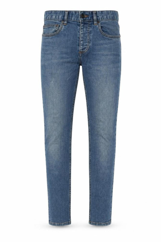 Topman Mens Blue Cotton Skinny Jeans Size 30 in L32 in Regular Button