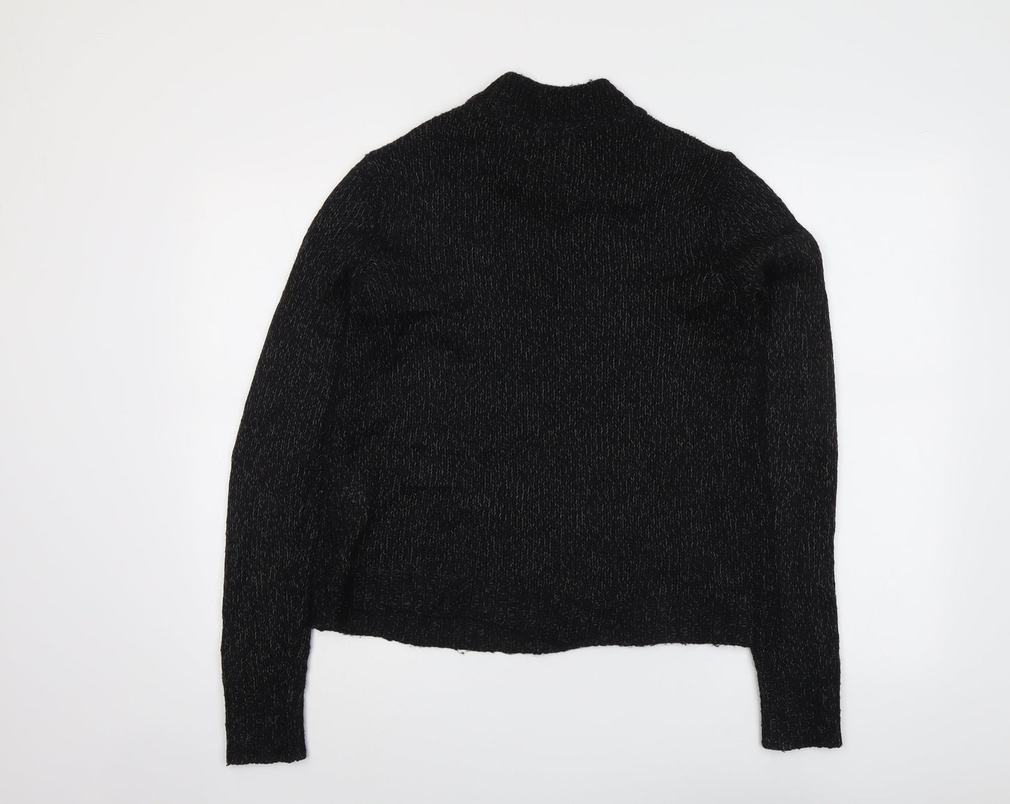 VERO MODA Womens Black Mock Neck Acrylic Pullover Jumper Size S