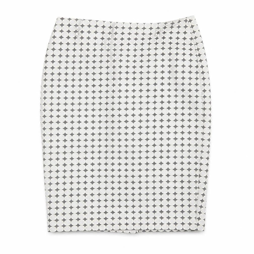 Marks & Spencer Womens Multicoloured Geometric Polyester Straight & Pencil Skirt Size 14 Zip