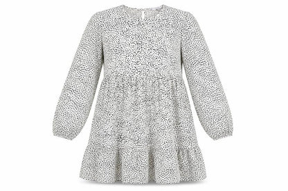 Next Womens White Animal Print Polyester A-Line Size 6 Round Neck Button
