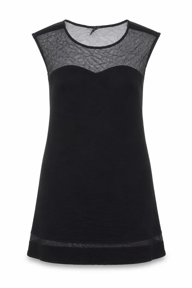 Topshop Womens Black Polyester A-Line Size 10 Round Neck Pullover