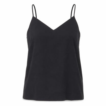 Marks & Spencer Womens Black Polyester Basic Tank Size 10 V-Neck
