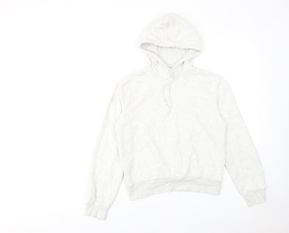 H&M Womens Grey Cotton Pullover Hoodie Size 2XS Pullover