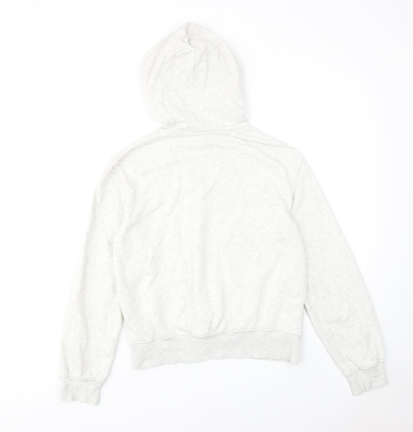 H&M Womens Grey Cotton Pullover Hoodie Size 2XS Pullover