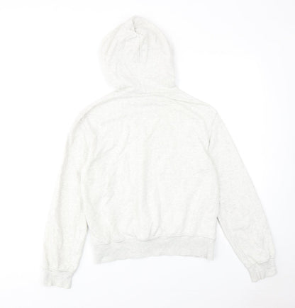 H&M Womens Grey Cotton Pullover Hoodie Size 2XS Pullover