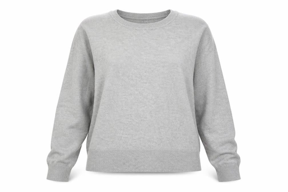Zara Womens Grey Round Neck Viscose Pullover Jumper Size M