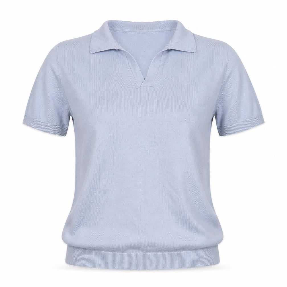H&M Womens Blue Collared Cotton Pullover Jumper Size M