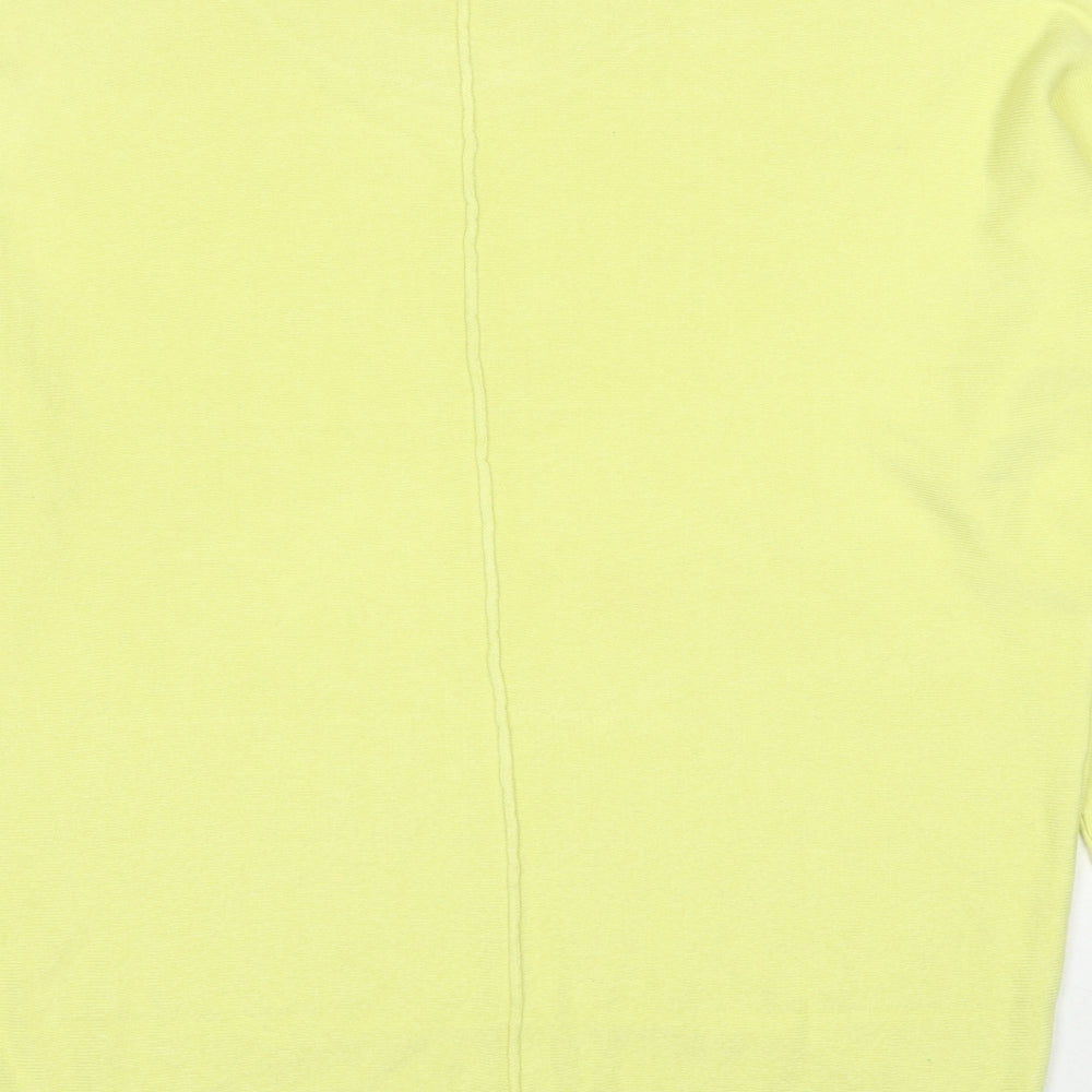 NEXT Womens Yellow Crew Neck Acrylic Pullover Jumper Size S