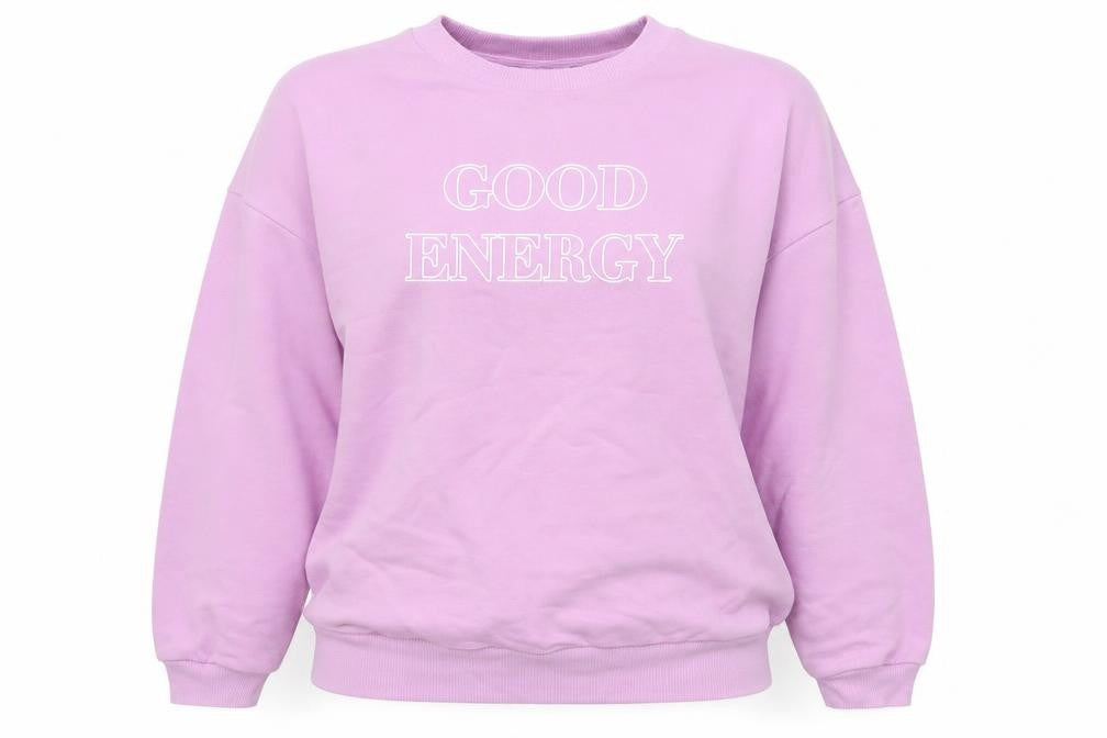 ASOS Womens Pink Cotton Pullover Sweatshirt Size 8 Pullover - Good Energy