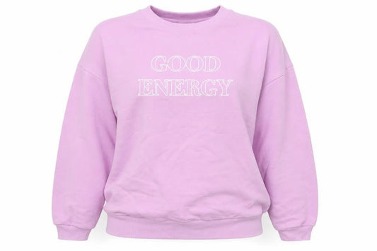 ASOS Womens Pink Cotton Pullover Sweatshirt Size 8 Pullover - Good Energy