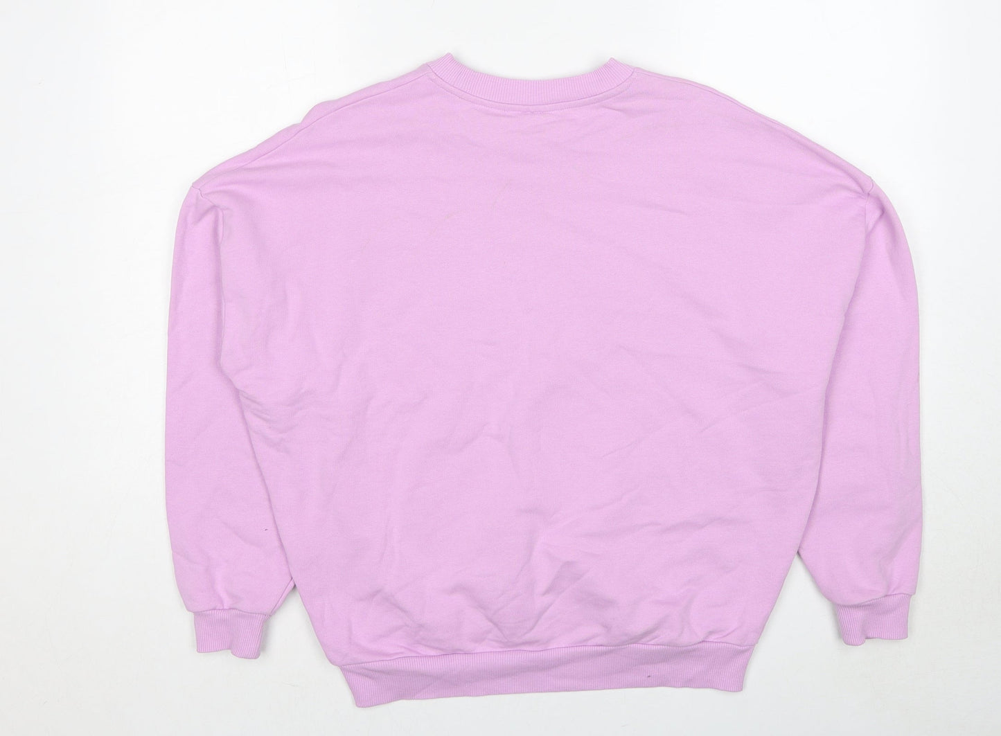 ASOS Womens Pink Cotton Pullover Sweatshirt Size 8 Pullover - Good Energy