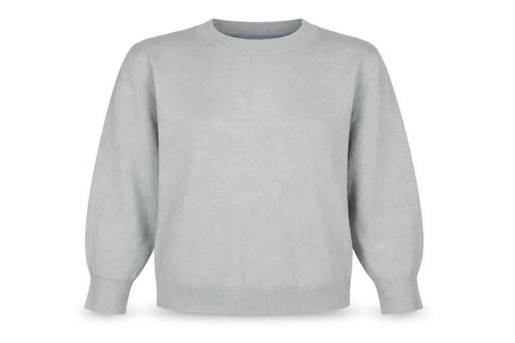H&M Womens Grey Round Neck Viscose Pullover Jumper Size S