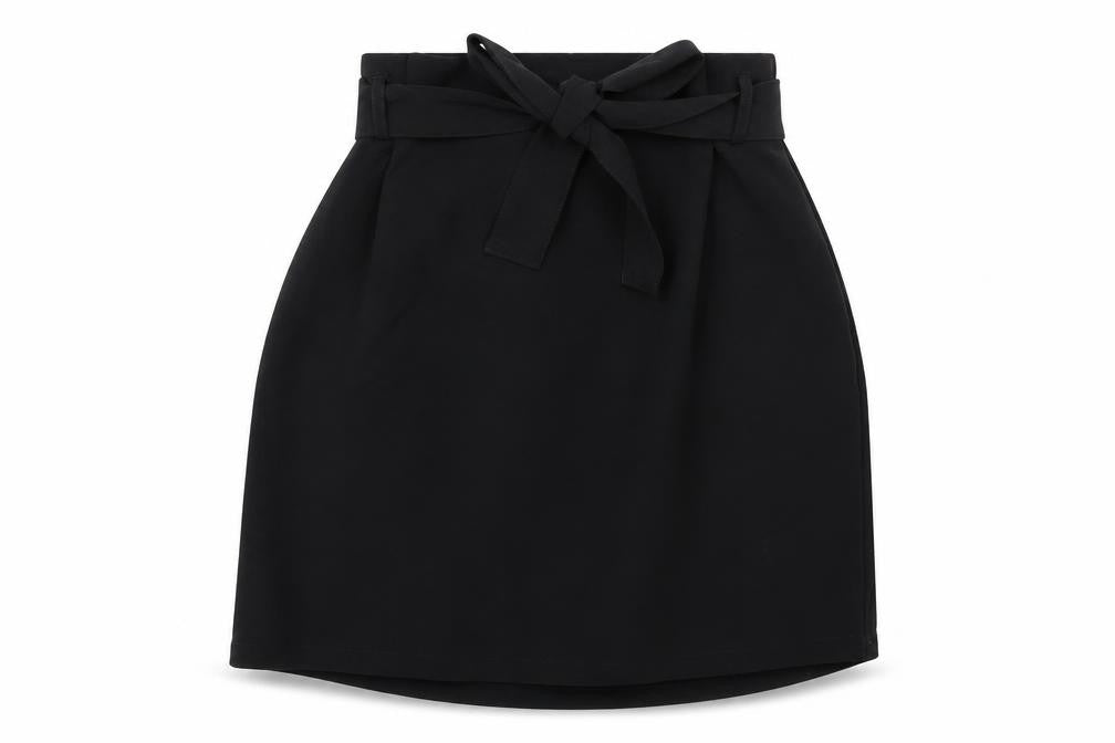 Pull&Bear Womens Black Polyester A-Line Skirt Size M