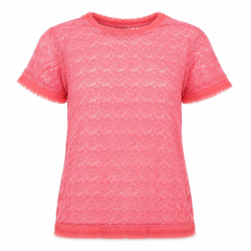 NEXT Womens Pink Polyester Basic T-Shirt Size 10 Round Neck