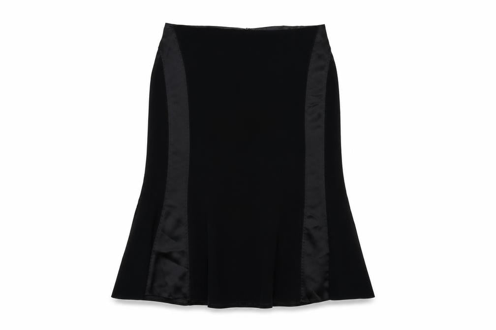 Amanda Womens Black Polyester A-Line Skirt Size 10 Zip