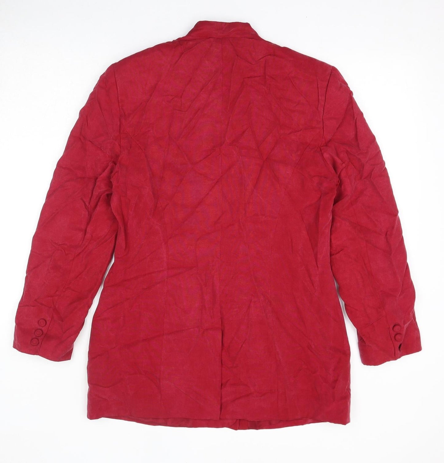 Monsoon Womens Red Jacket Blazer Size 14 Button