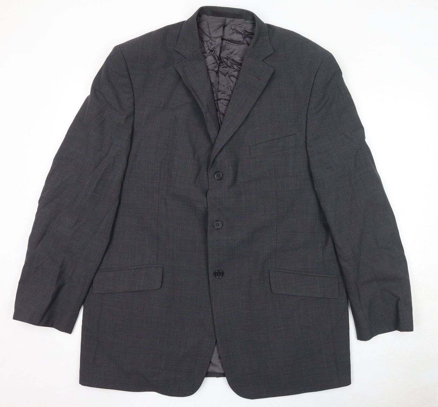 Marks and Spencer Mens Grey Polyester Jacket Suit Jacket Size 44 Regular