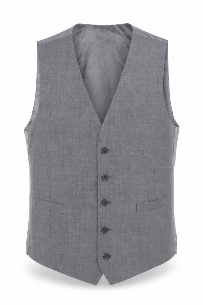 Marks & Spencer Mens Grey Wool Jacket Suit Waistcoat Size L Regular