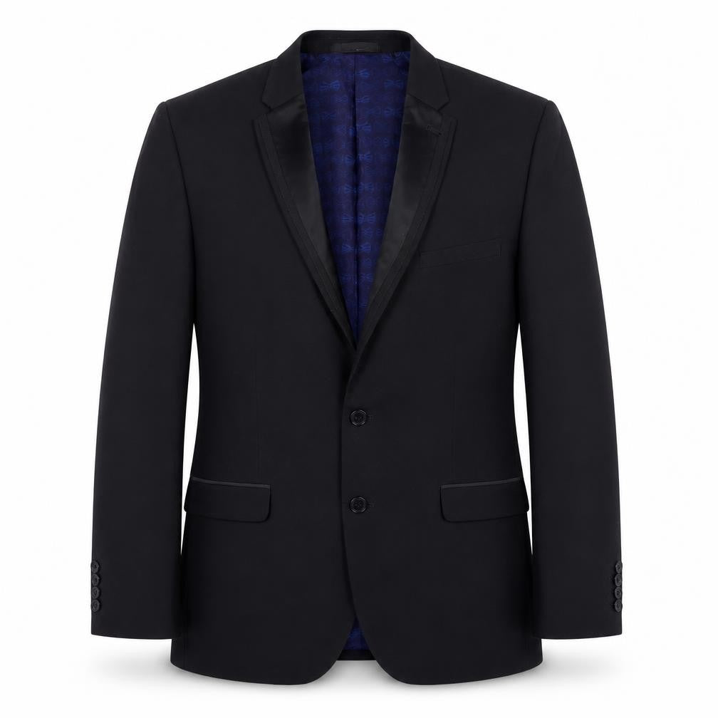 Greenwoods Mens Black Polyester Jacket Suit Jacket Size 44 Regular