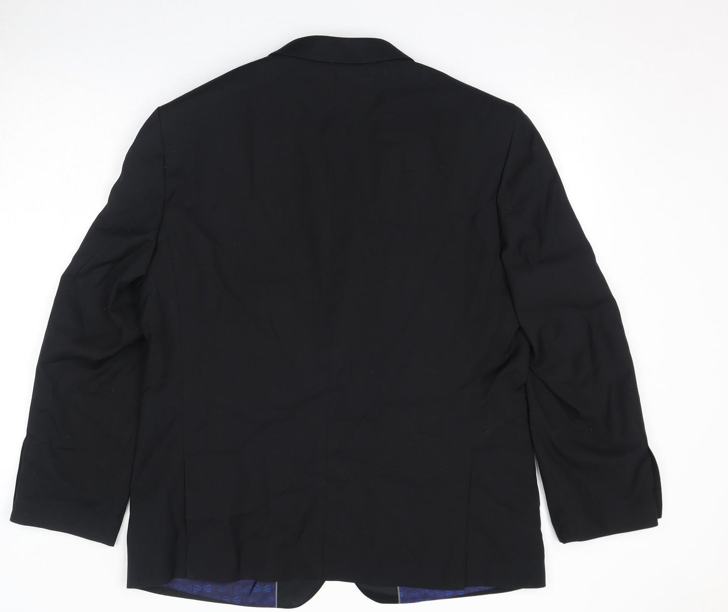 Greenwoods Mens Black Polyester Jacket Suit Jacket Size 44 Regular