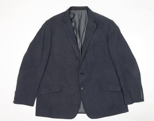 Marks and Spencer Mens Blue Polyester Jacket Suit Jacket Size 46 Regular