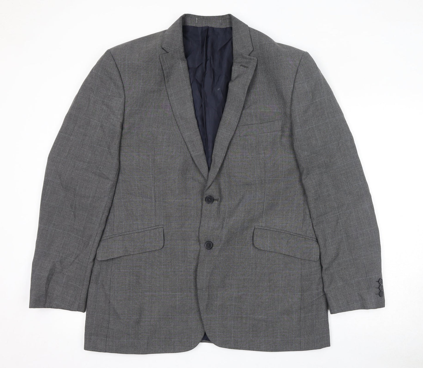 Scott & Taylor Mens Grey Polyester Jacket Suit Jacket Size 44 Regular