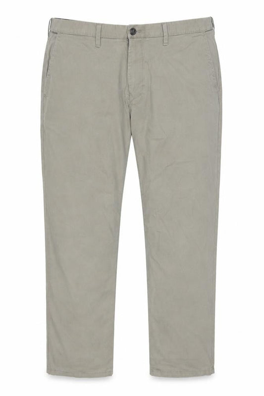 Marks & Spencer Mens Beige Cotton Chino Trousers Size 42 in L24 in Regular Zip