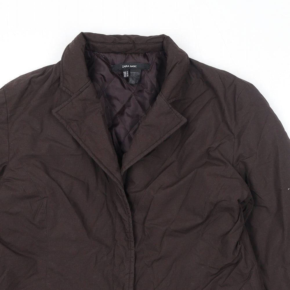 Zara Womens Brown Jacket Size M Snap
