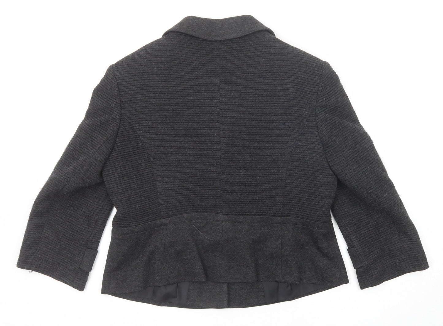 Marks and Spencer Womens Grey Jacket Blazer Size 14 Button