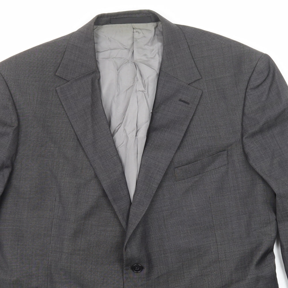 Marks and Spencer Mens Grey Wool Jacket Suit Jacket Size 46 Regular